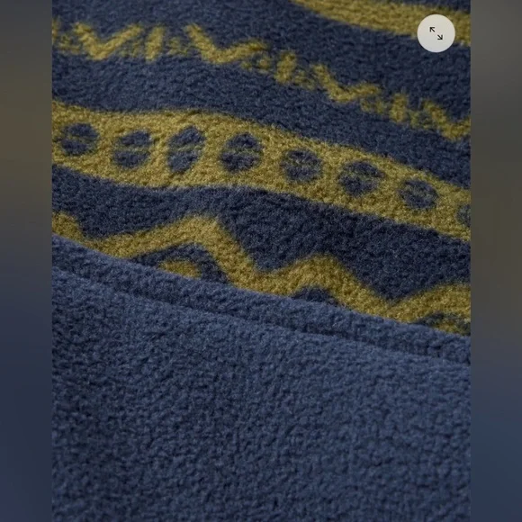 Passenger Men’s Set Off Polar 1/4 Zip Fleece in Mountain Geo Khaki , size M - Picture 5 of 13